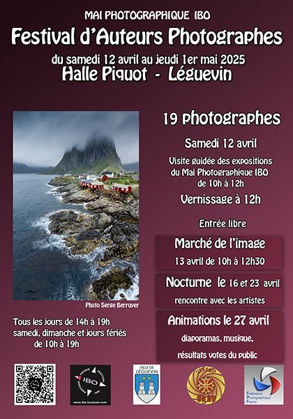 Recto de l'affiche du Festival Mai photographique IBO 2025
